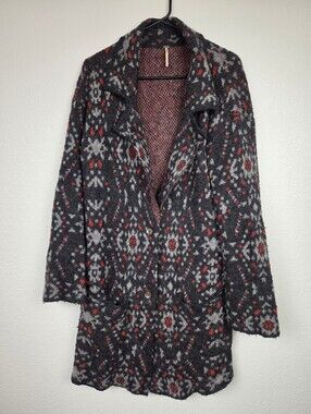 Free People Small Geometric Cardigan Sweater